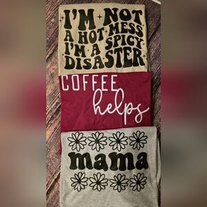 T-Shirts Mama, Funny And Coffee Sayings New Unisex Size 2XL NEW❤️